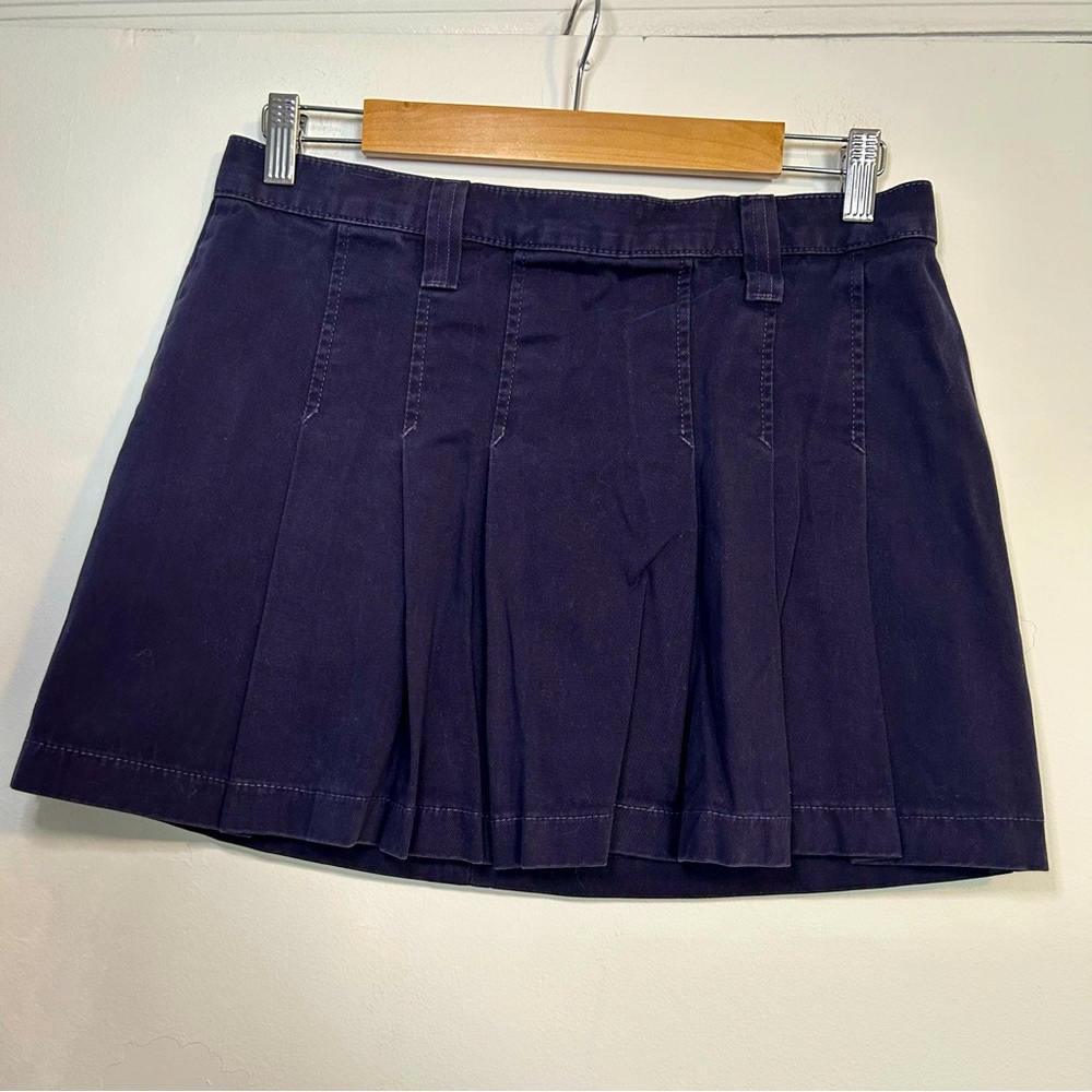 Juicy Couture Navy Pleated Mini Skirt Size Large
